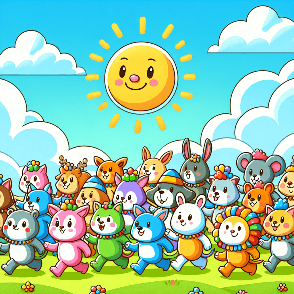 Sunny Animal Parade Paint By Numbers Art