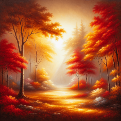 Peaceful Autumn Woods Painting By Numbers Kit