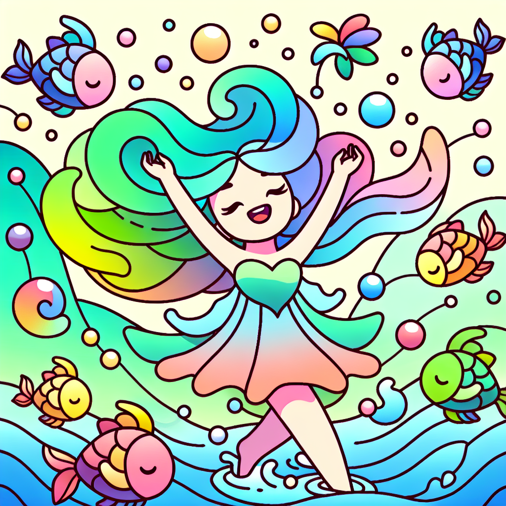 Whimsical Water Sprite Number Painting