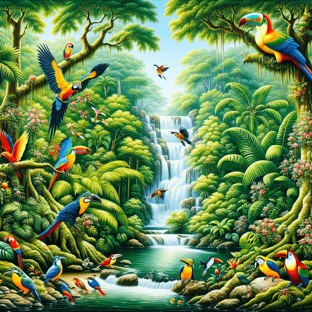 Rainforest Wonder Safari Numbered Painting Kits