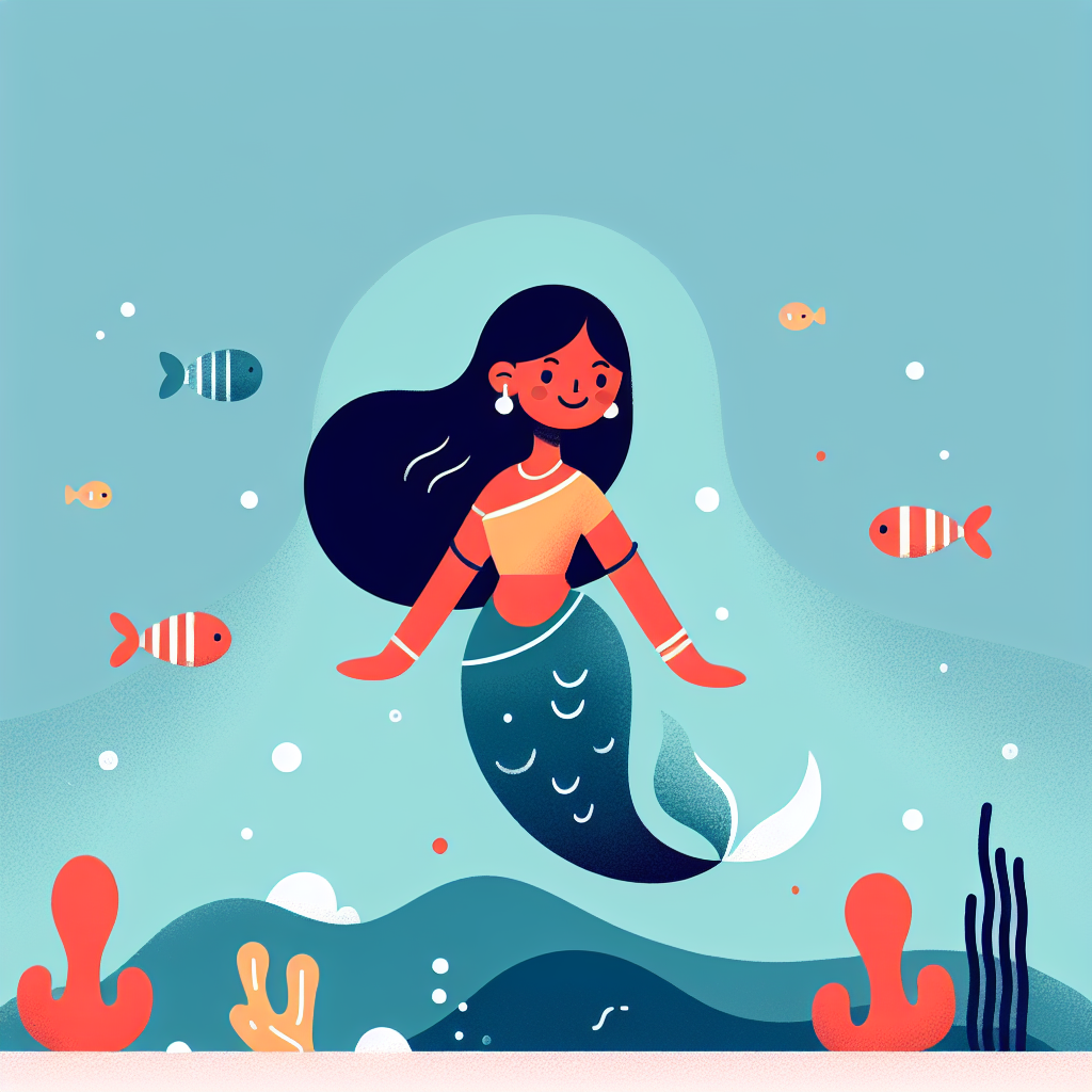 Friendly Mermaid's Ocean Dance Paint By Color