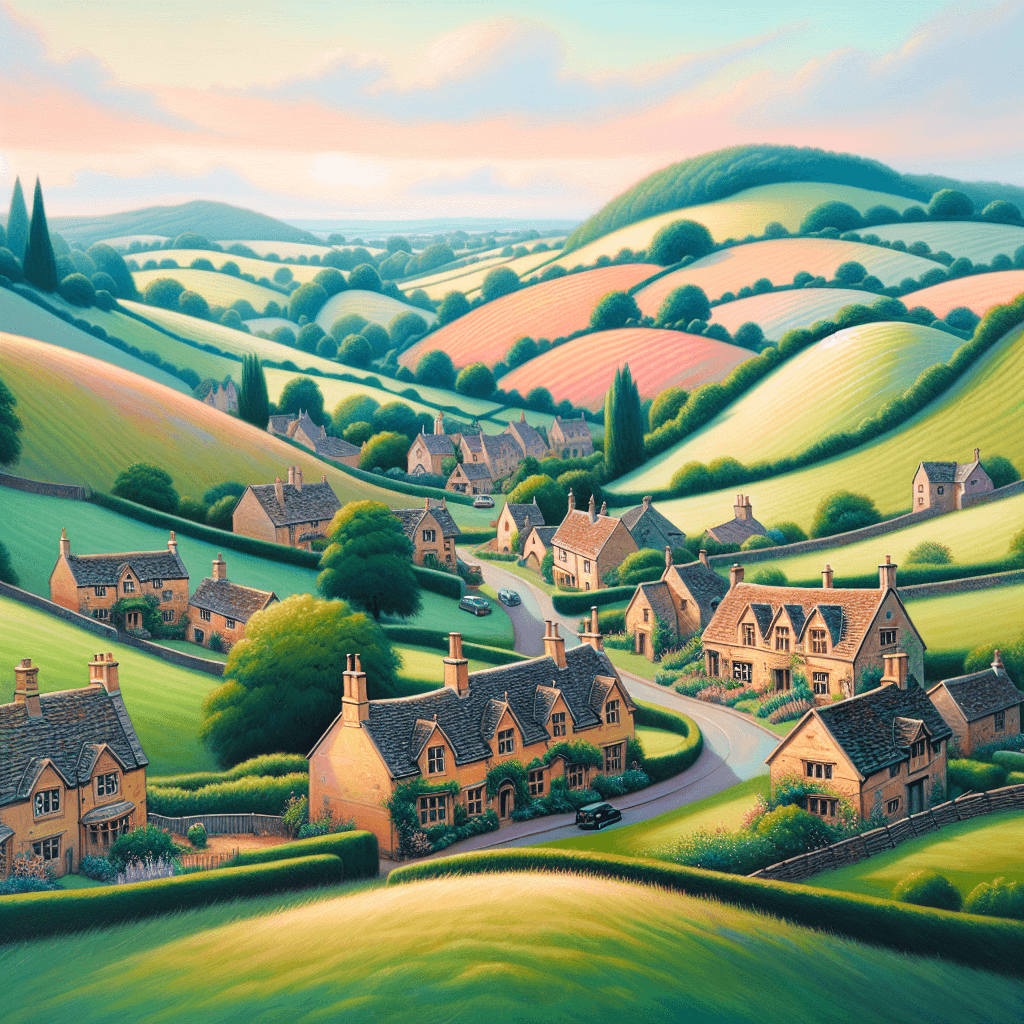 Charming Cotswolds Countryside Paint By Numbers Art