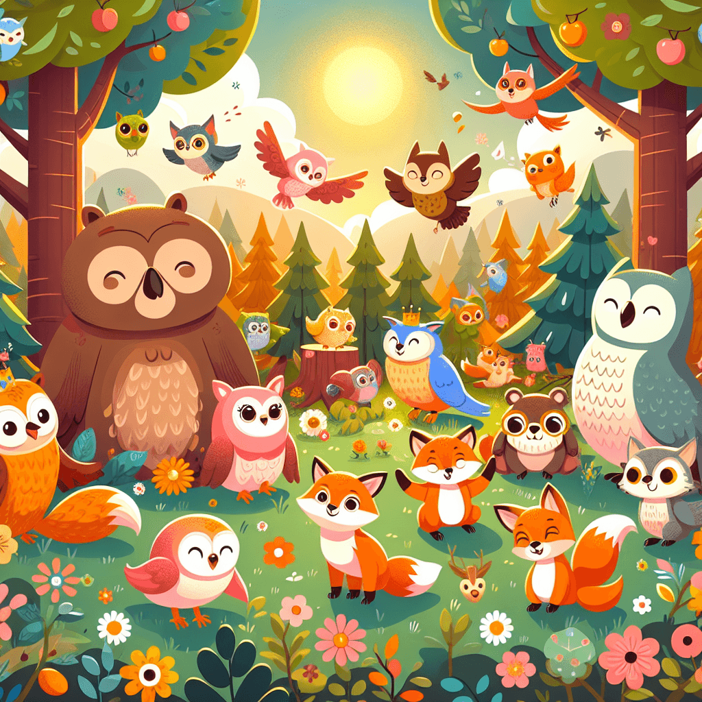 Happy Forest Festival Paint By Numbers Art