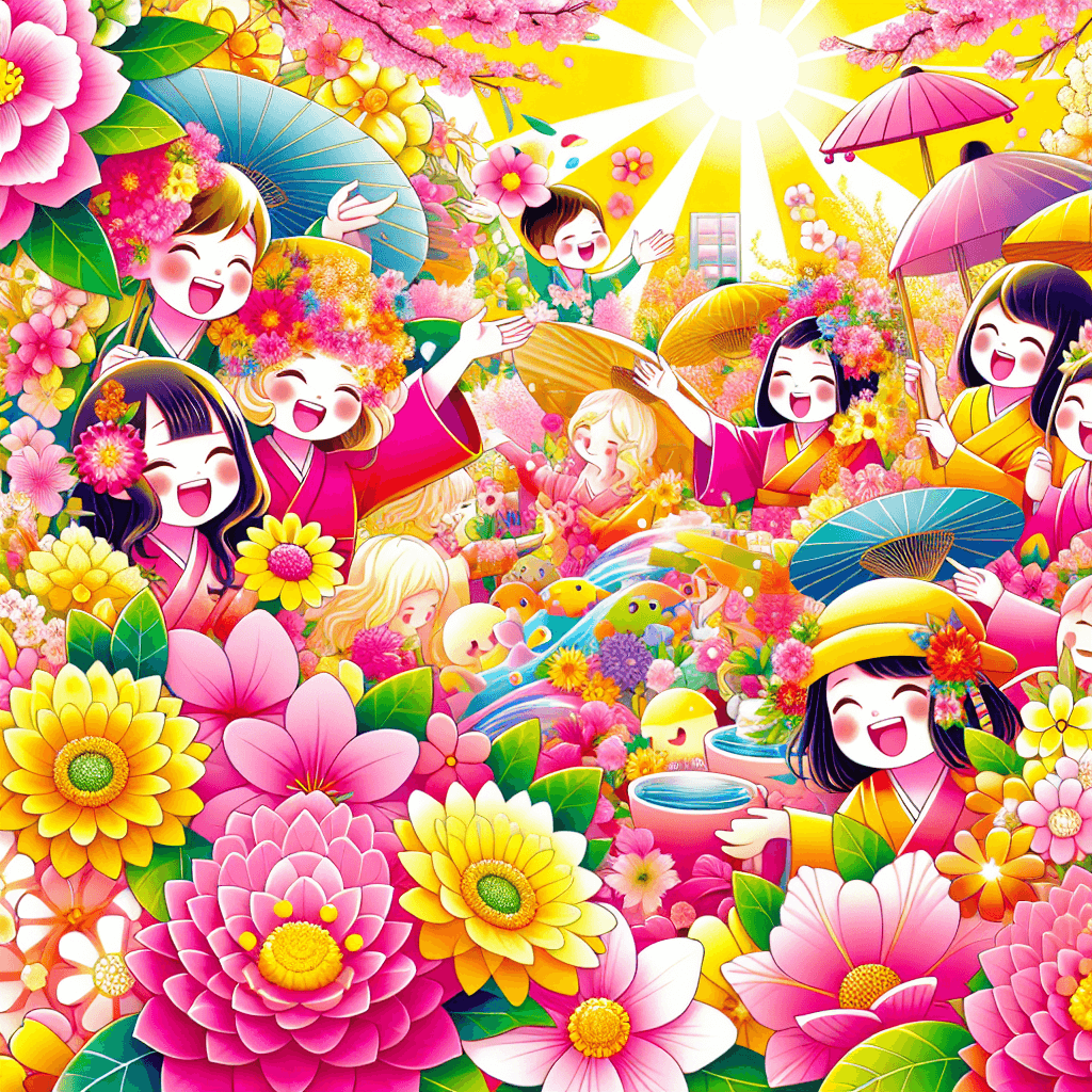 Lively Flower Festival Paint By Color