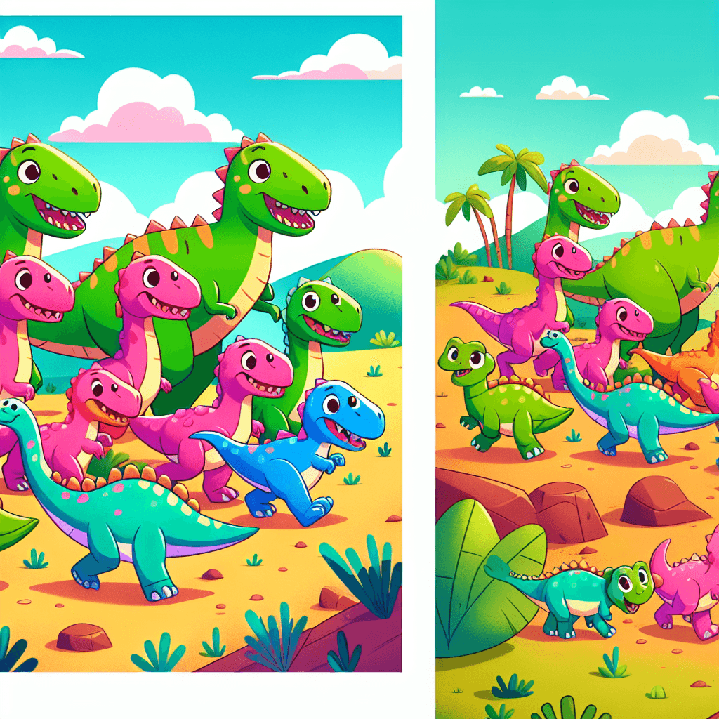 Happy Dinosaur Parade Paint By Numbers