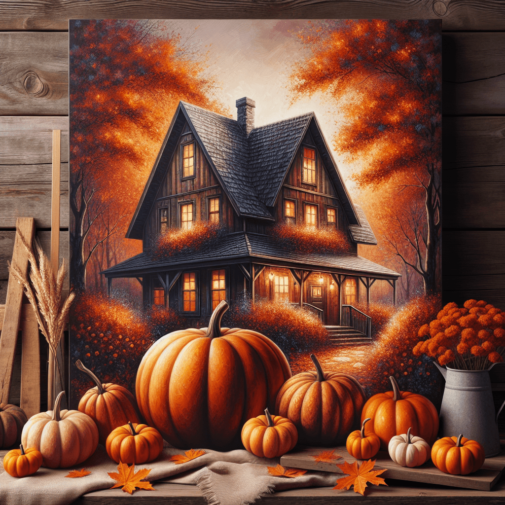 Rustic Autumn Farm Paint By Numbers Art