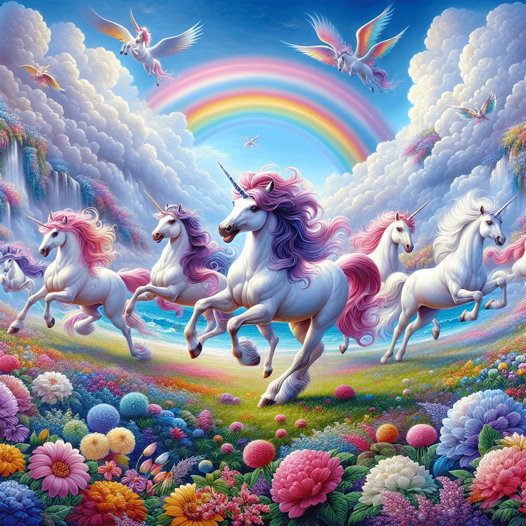 Frolicsome Fantasy Unicorns Paint By Numbers Kits