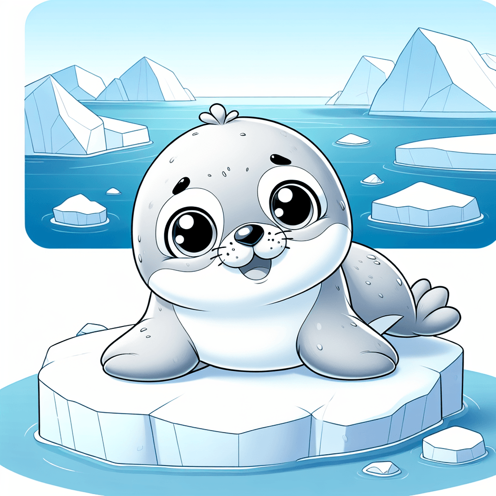 Cuddly Baby Seal Number Painting