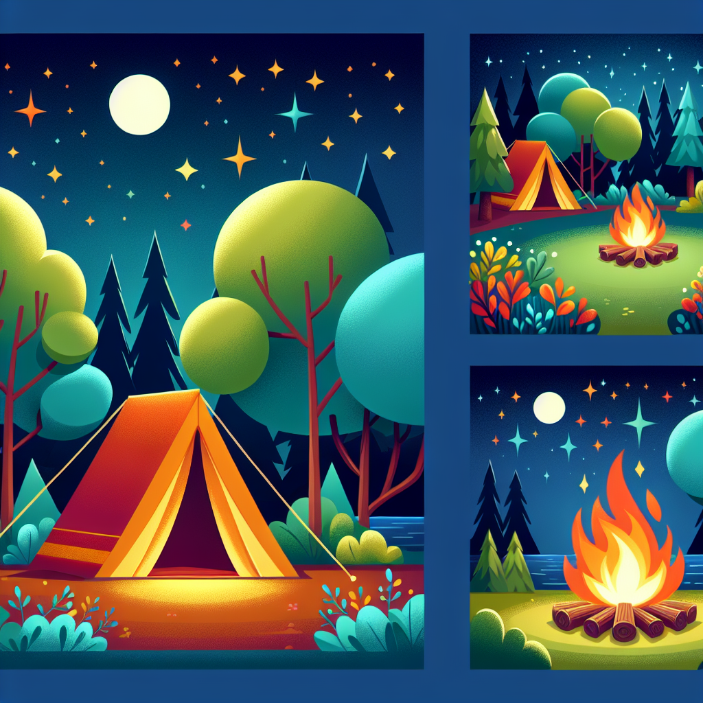 Happy Camping Scene Number Painting