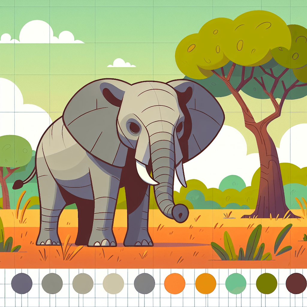 Wise Elephant Journey Numbered Painting Kits