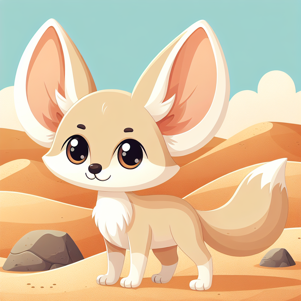 Friendly Fennec Fox Paint By Numbers Art