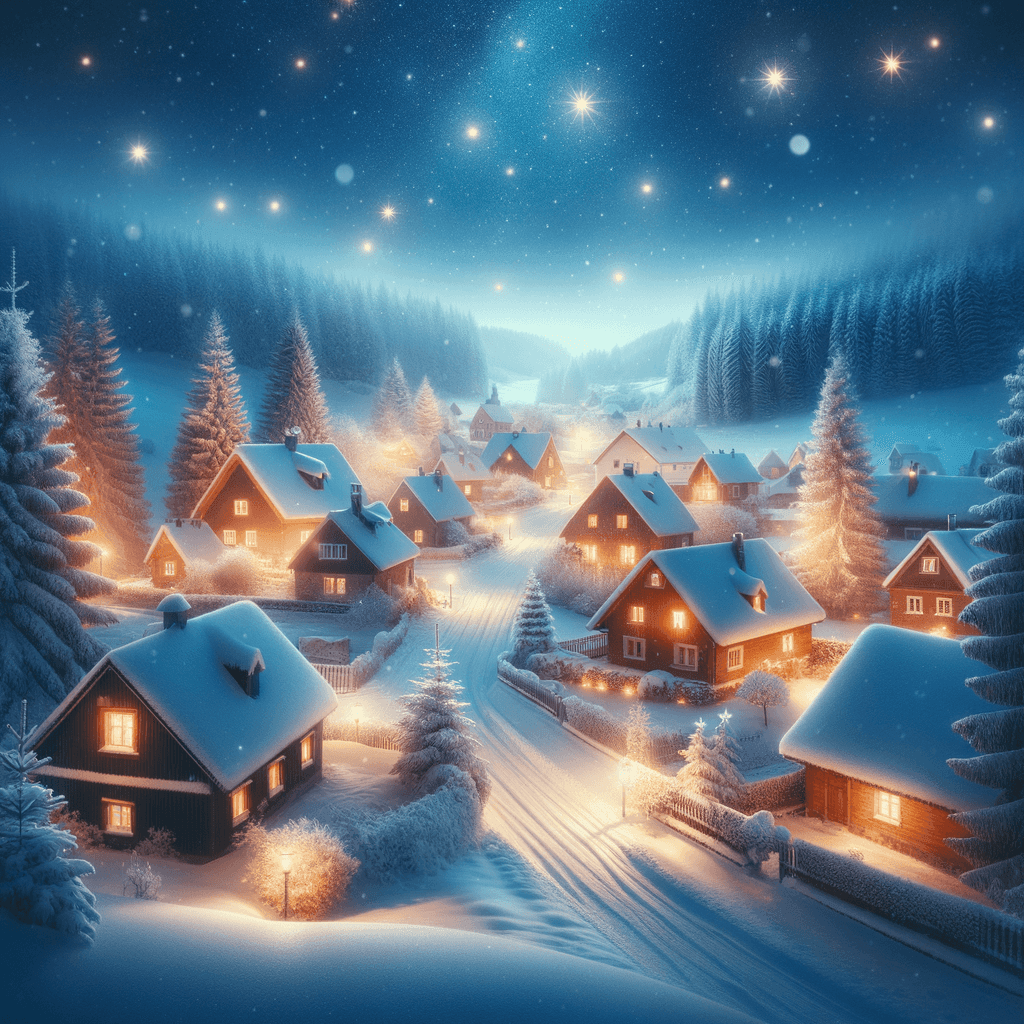 Magical Winter Night Painting Number Kit