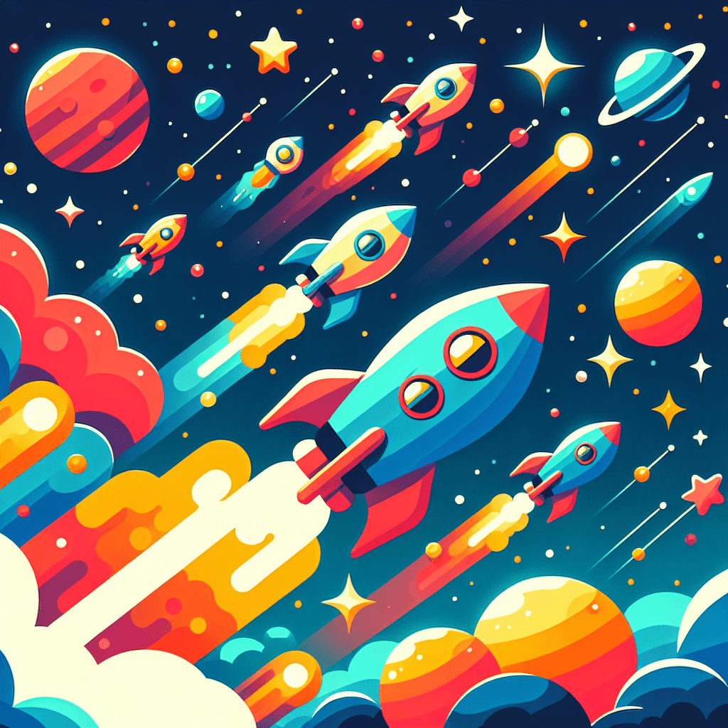 Rocket Racers: Cosmic Journey DIY Paint By Numbers