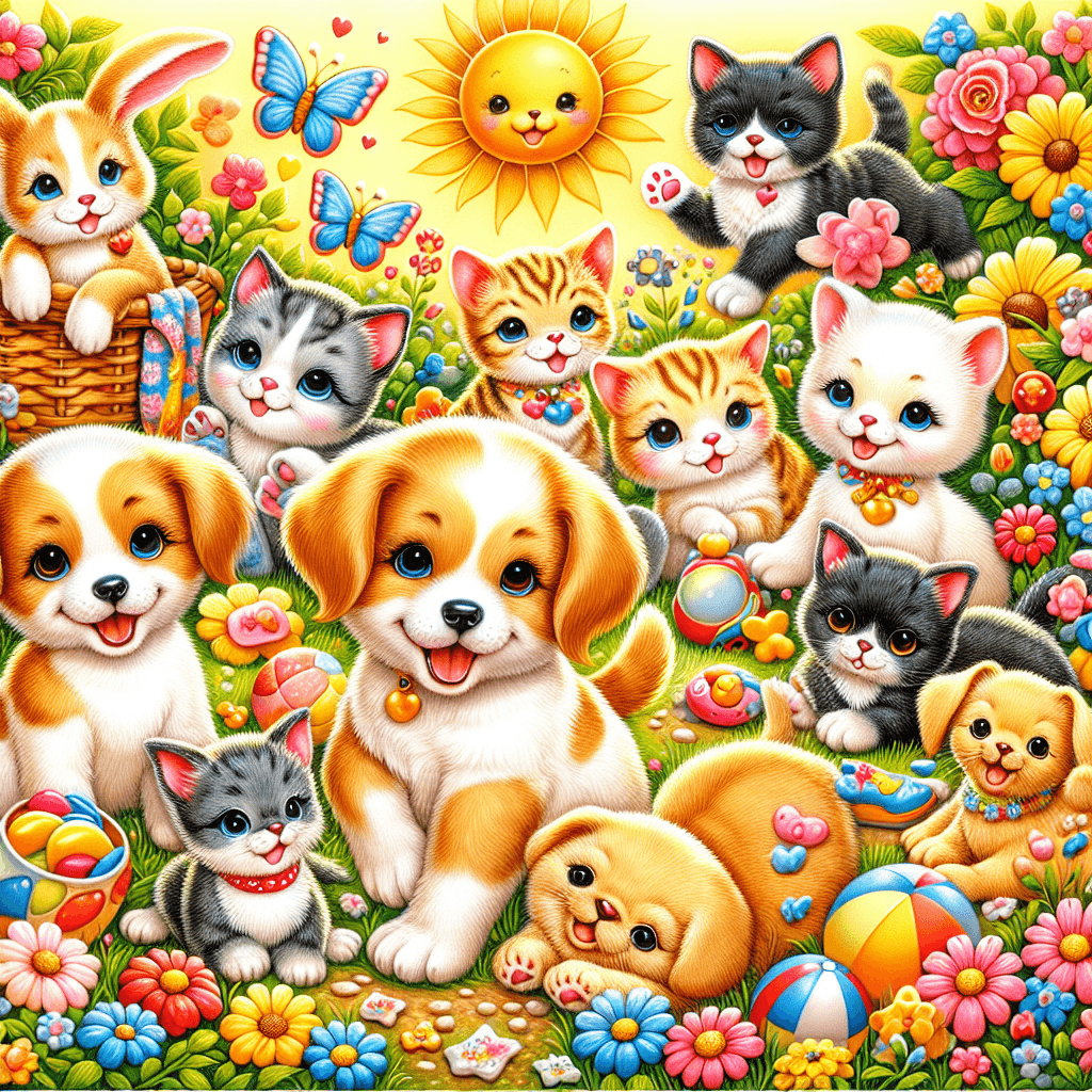 Playful Pet Friends Number Painting