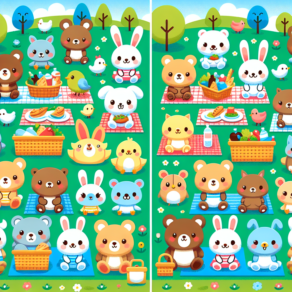 Cute Animal Picnic Party Painting By Numbers Kit