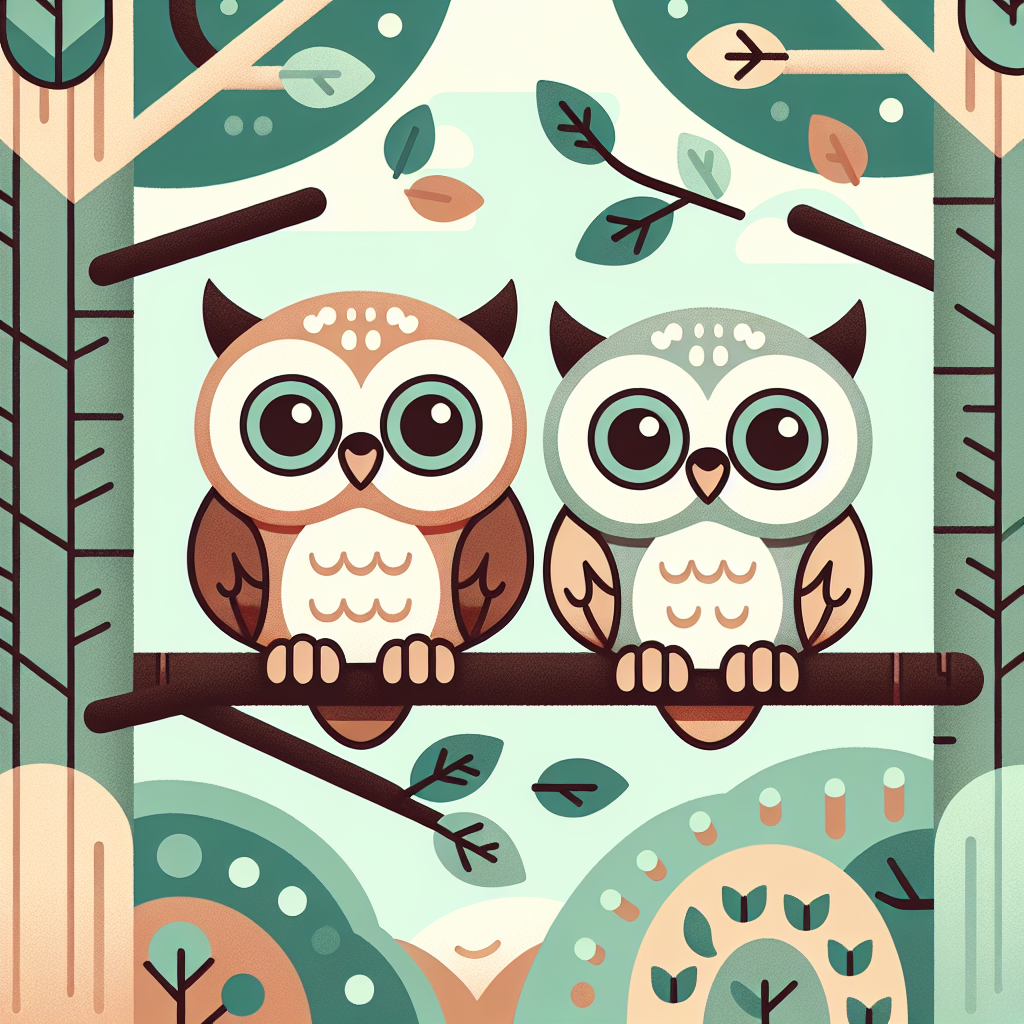 Friendly Forest Owls Paint By Number