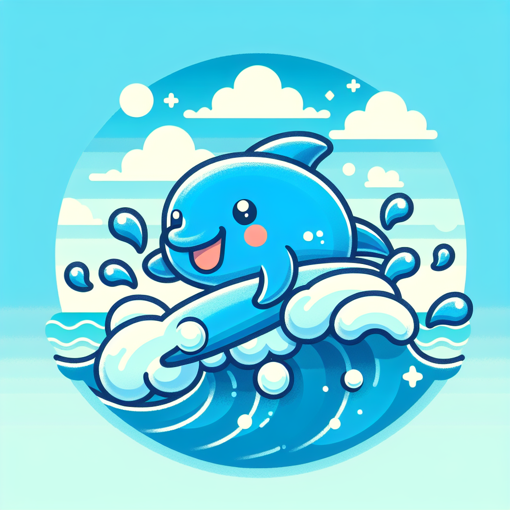 Happily Surfing Dolphin Numbered Painting Kits