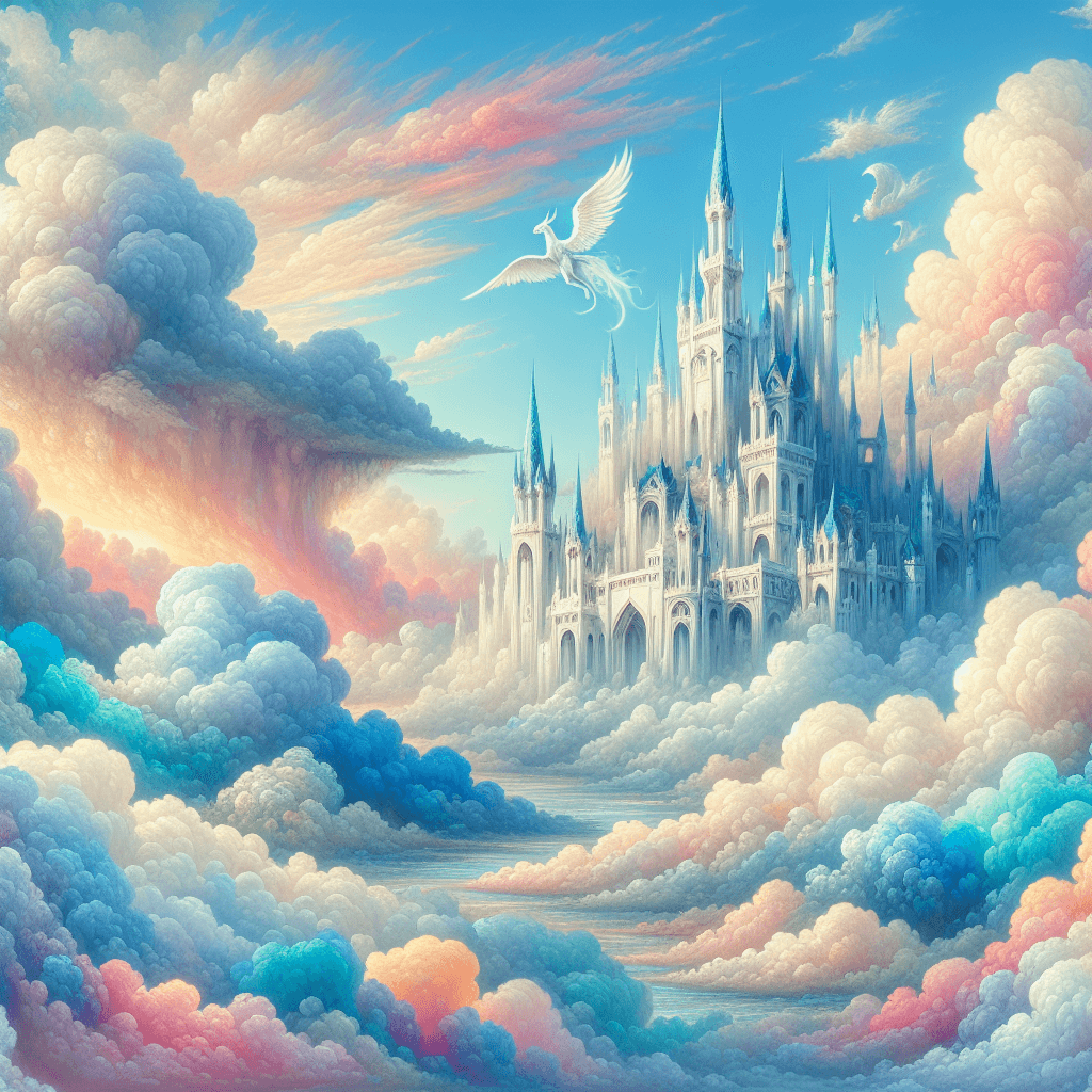 Majestic Castle In The Clouds Paint By Numbers