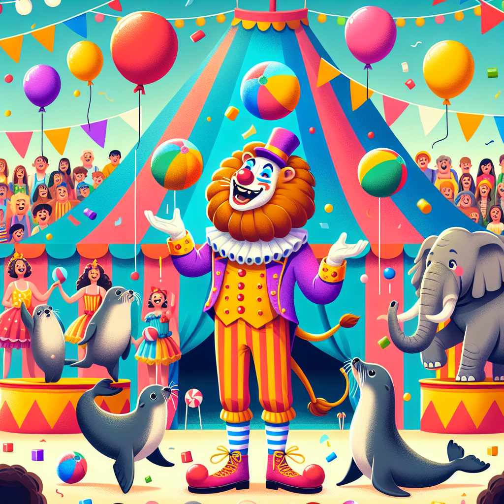 Funny Animal Circus Paint By Numbers
