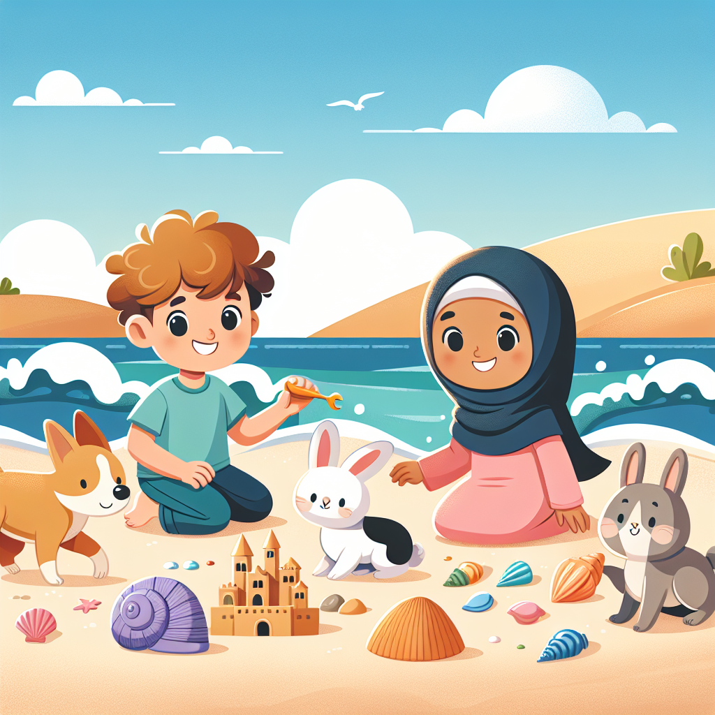Sunny Seashell Beach Day Painting Number Kit