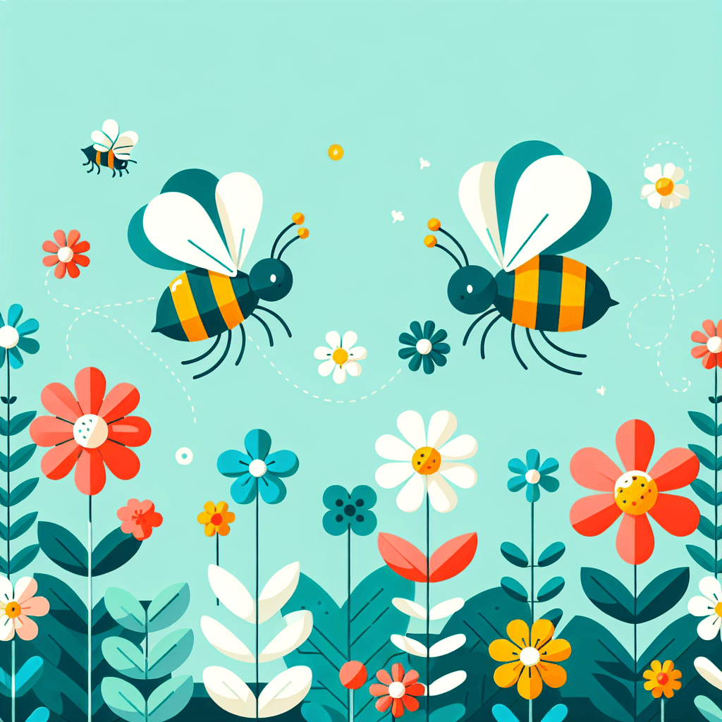 Friendly Bees Paint By Color