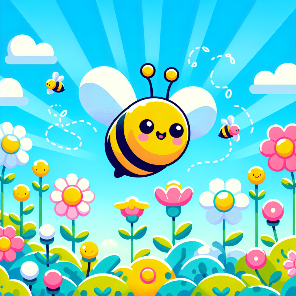 Diligent Bee's Garden Number Painting