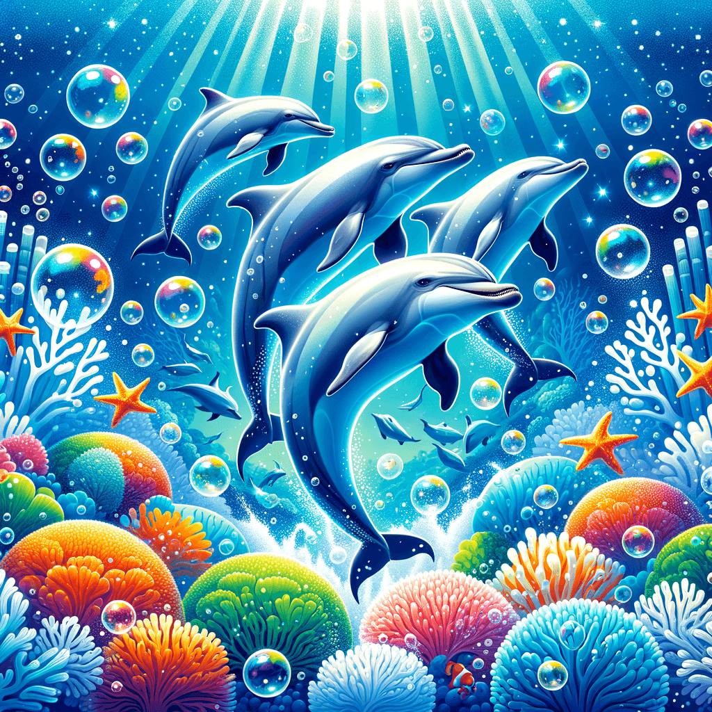 Dolphins In Crystal Waters Paint By Number