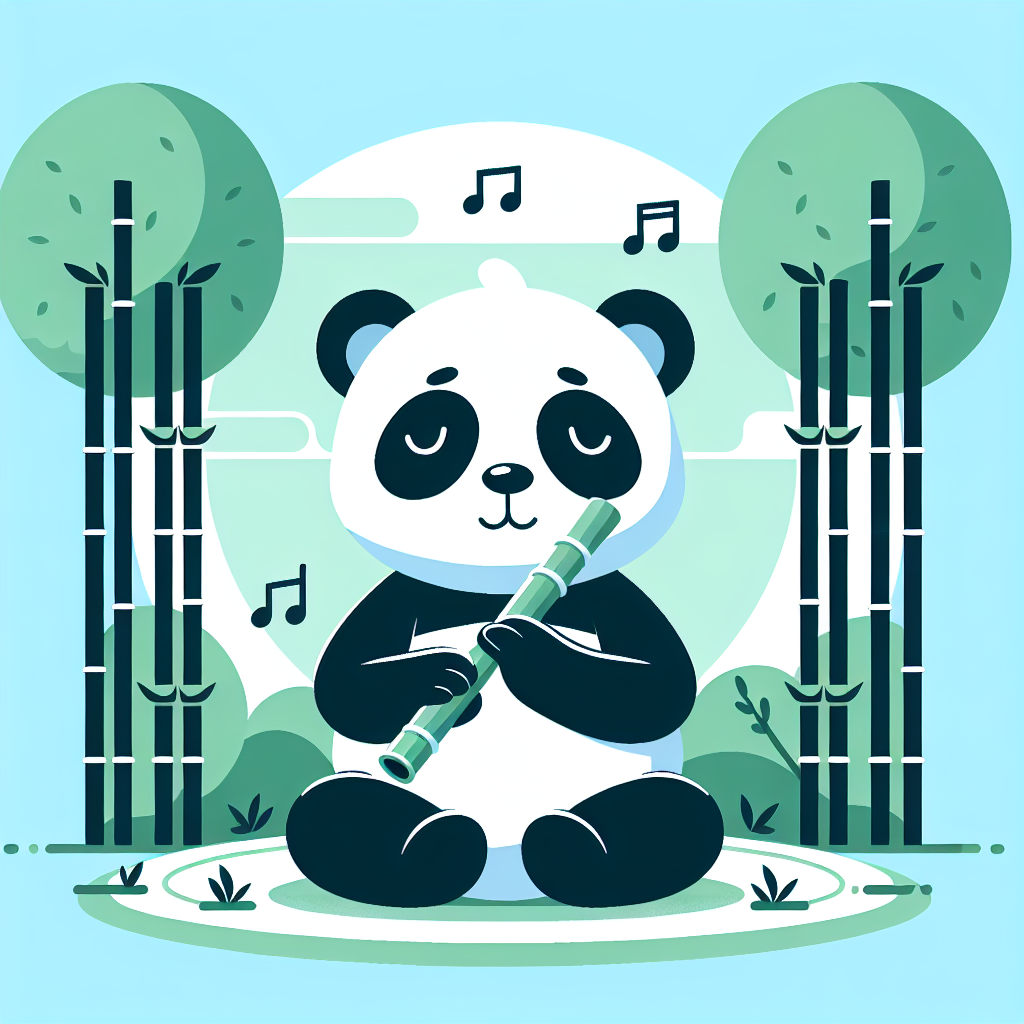 Panda's Bamboo Serenade Paint By Numbers Art