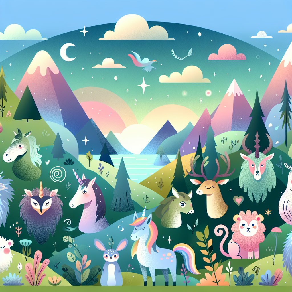 Magical Mountain Menagerie Paint By Color