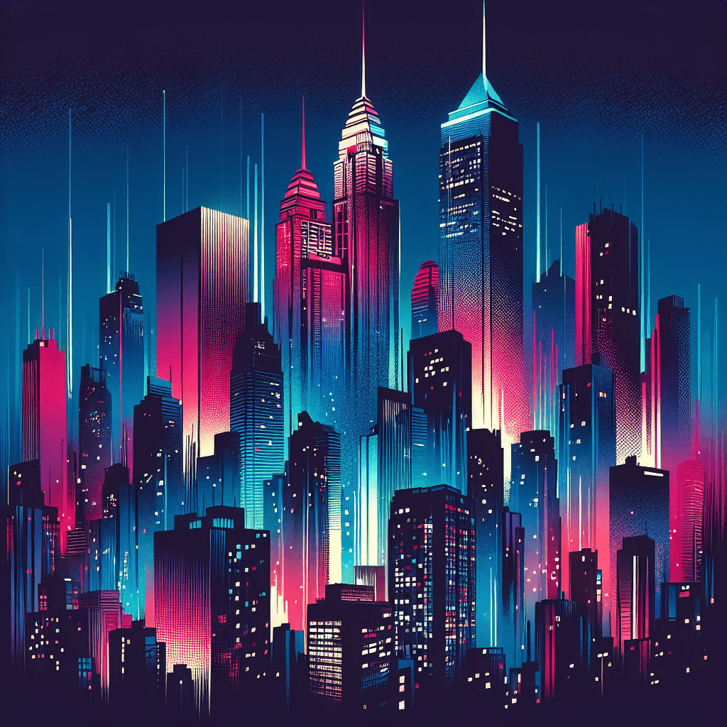 Bright City Lights DIY Paint By Numbers