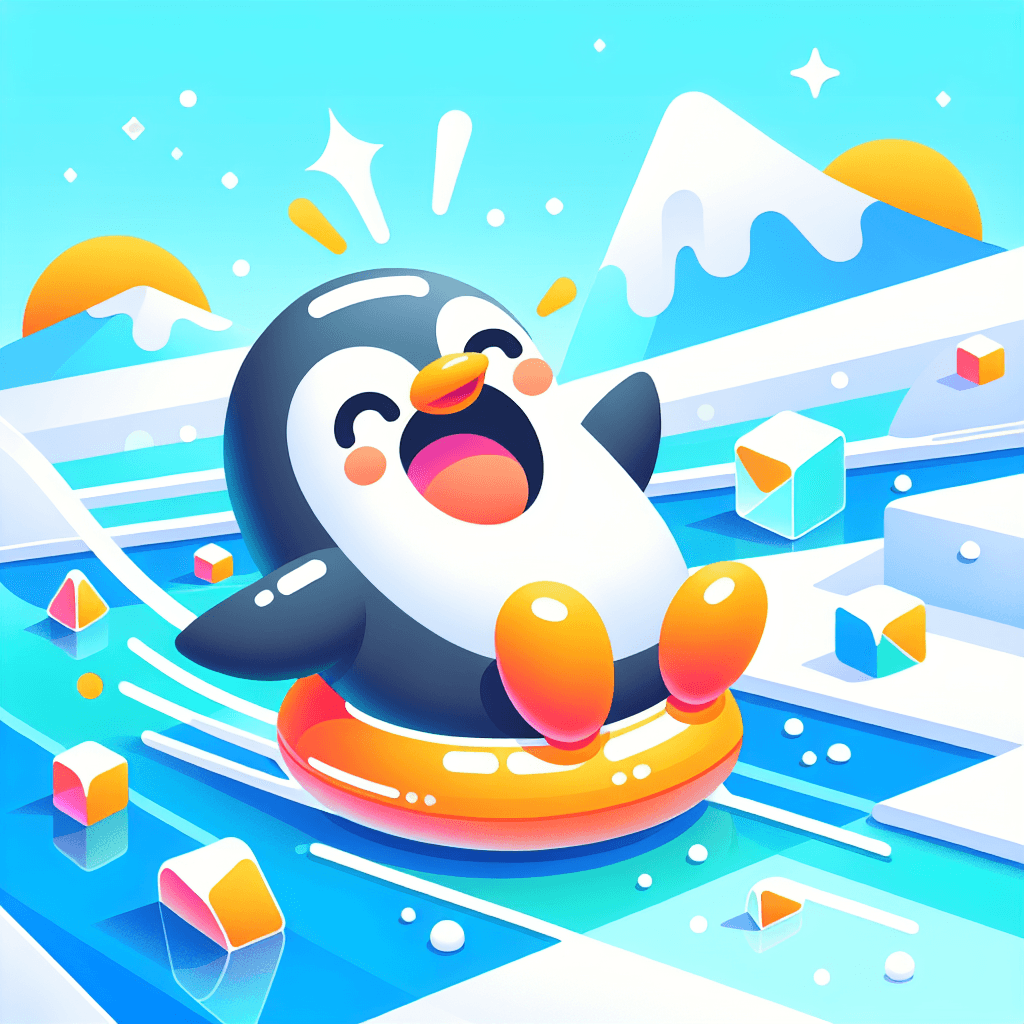 Giggling Penguin Paint By Numbers Art