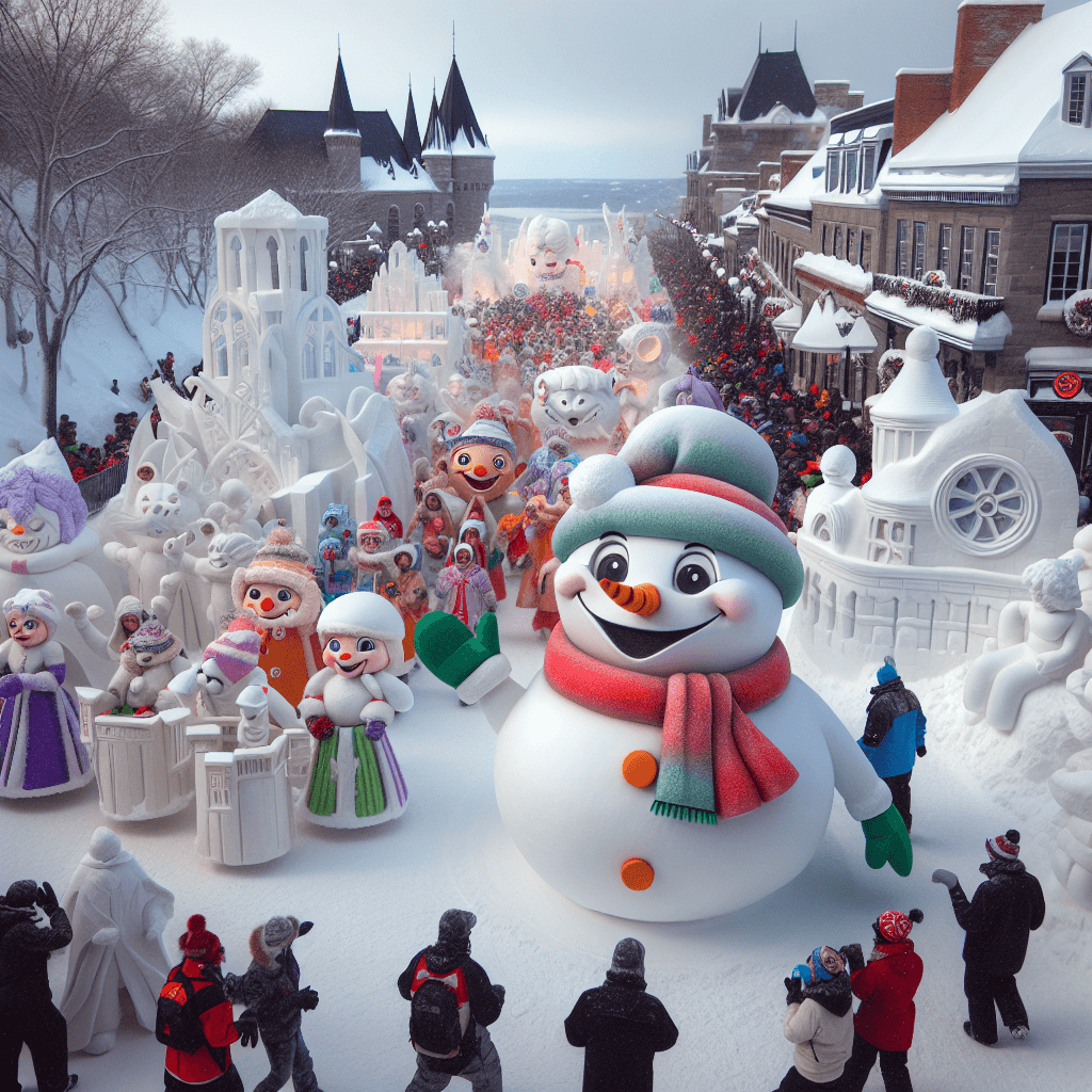 Winter Carnival In Quebec - Canada Number Painting