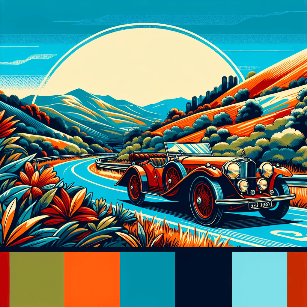 Vintage Car Adventures Numbered Painting Kits