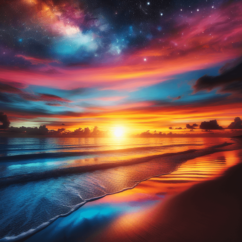 Glorious Sunset Beach Number Painting