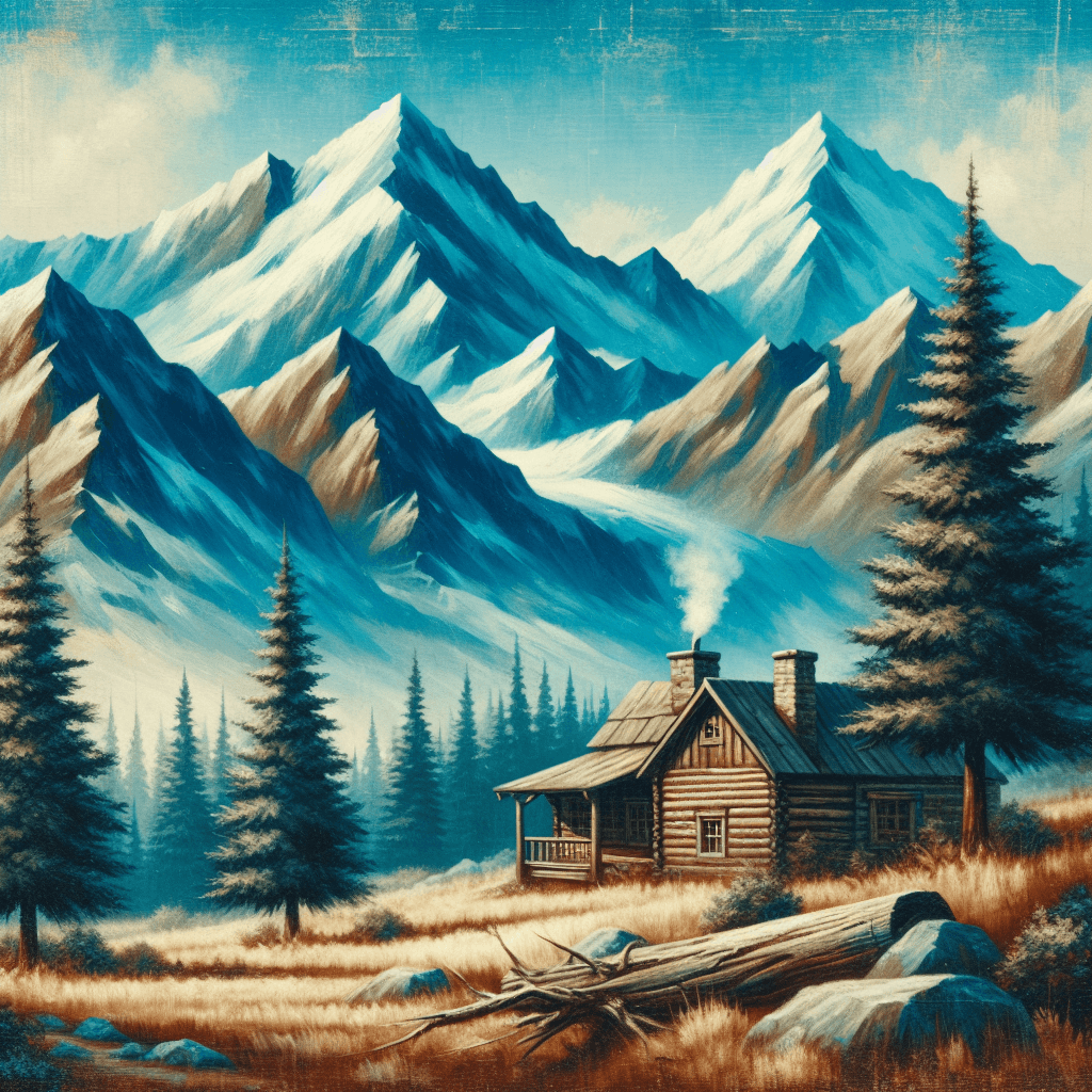 Rustic Mountain Escape Number Painting