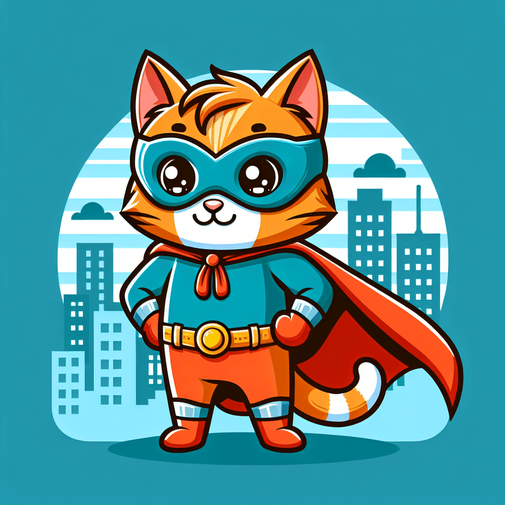 Creative Superhero Cat Number Painting