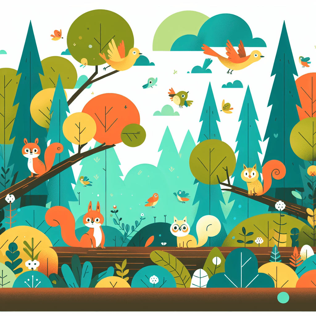 Forest Wonderland With Animal Friends Paint By Numbers