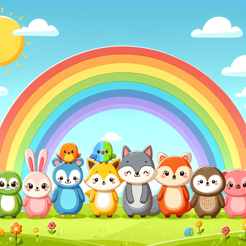 Joyful Rainbow Animals Paint By Numbers Kits