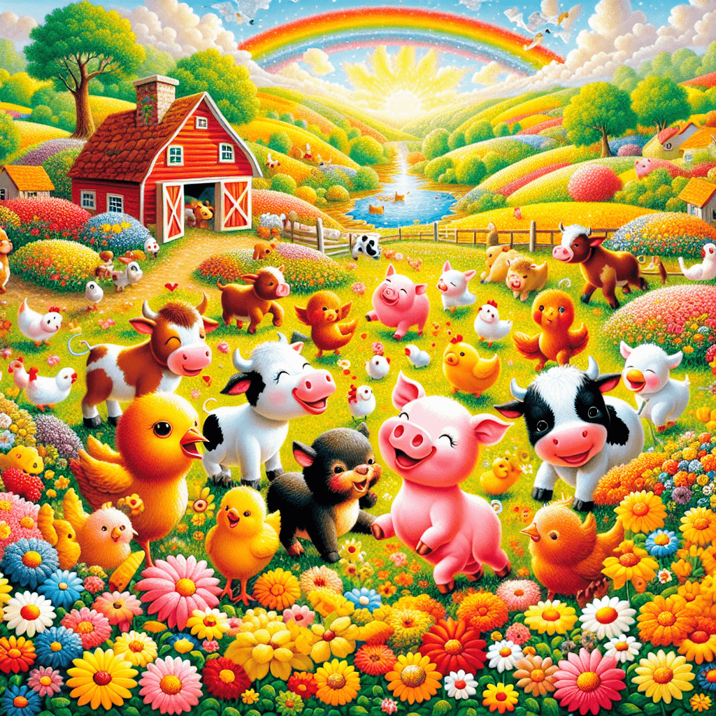 Joyful Farmyard Celebration Paint By Number
