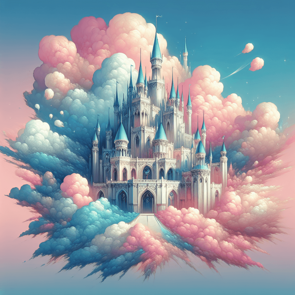 Whimsical Marshmallow Castle Number Painting