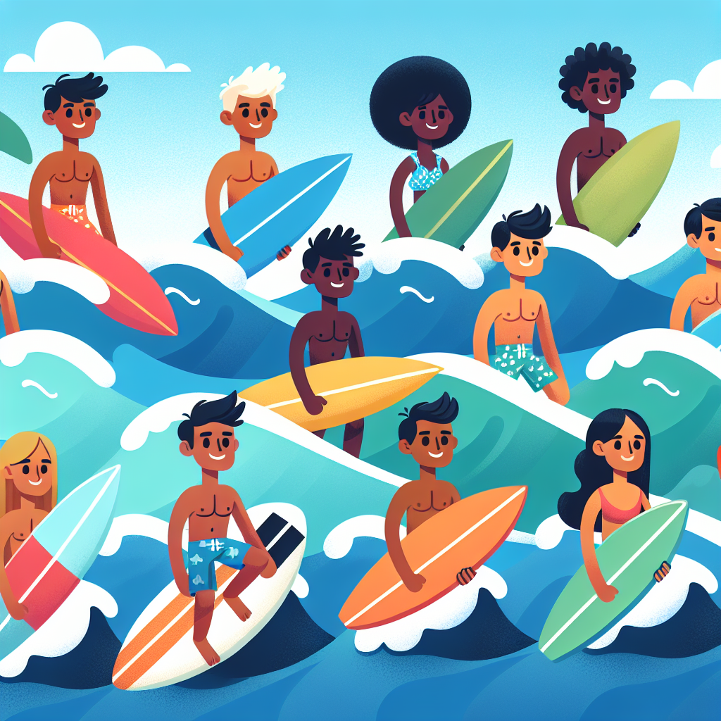 Ocean Wave Surfers Paint By Numbers