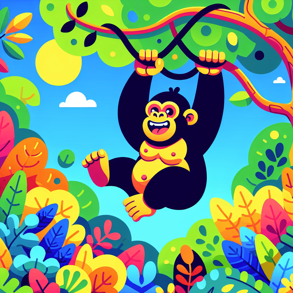 Gleeful Gorilla Paint By Numbers