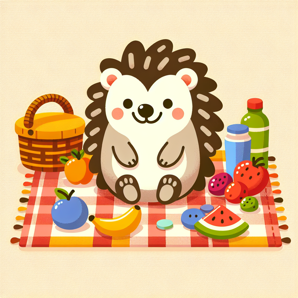 Friendly Hedgehog's Picnic Paint By Color