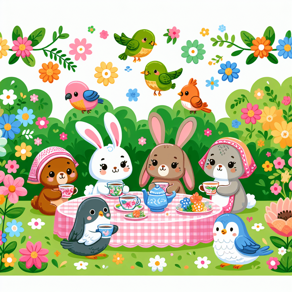 Garden Party Friends Number Painting