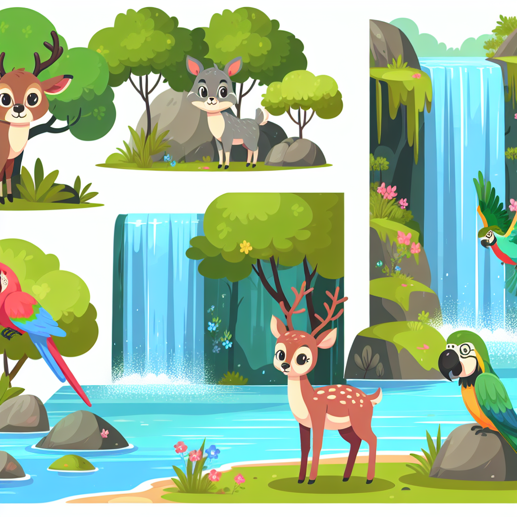 Wondrous Waterfall Oasis Paint By Number