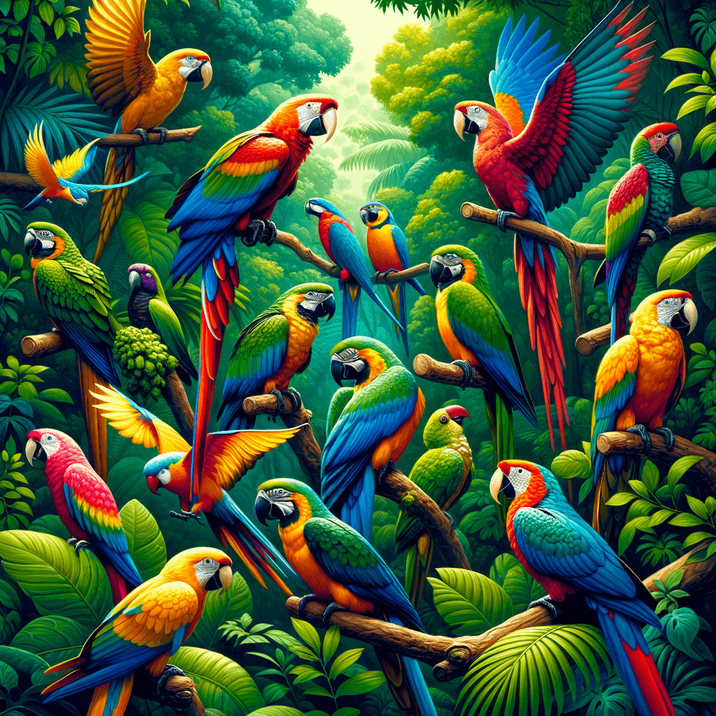Exotic Bird Sanctuary Painting By Numbers Kit