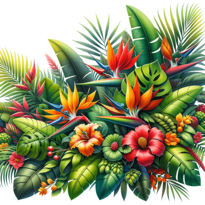 Lush Tropical Escape Paint By Numbers