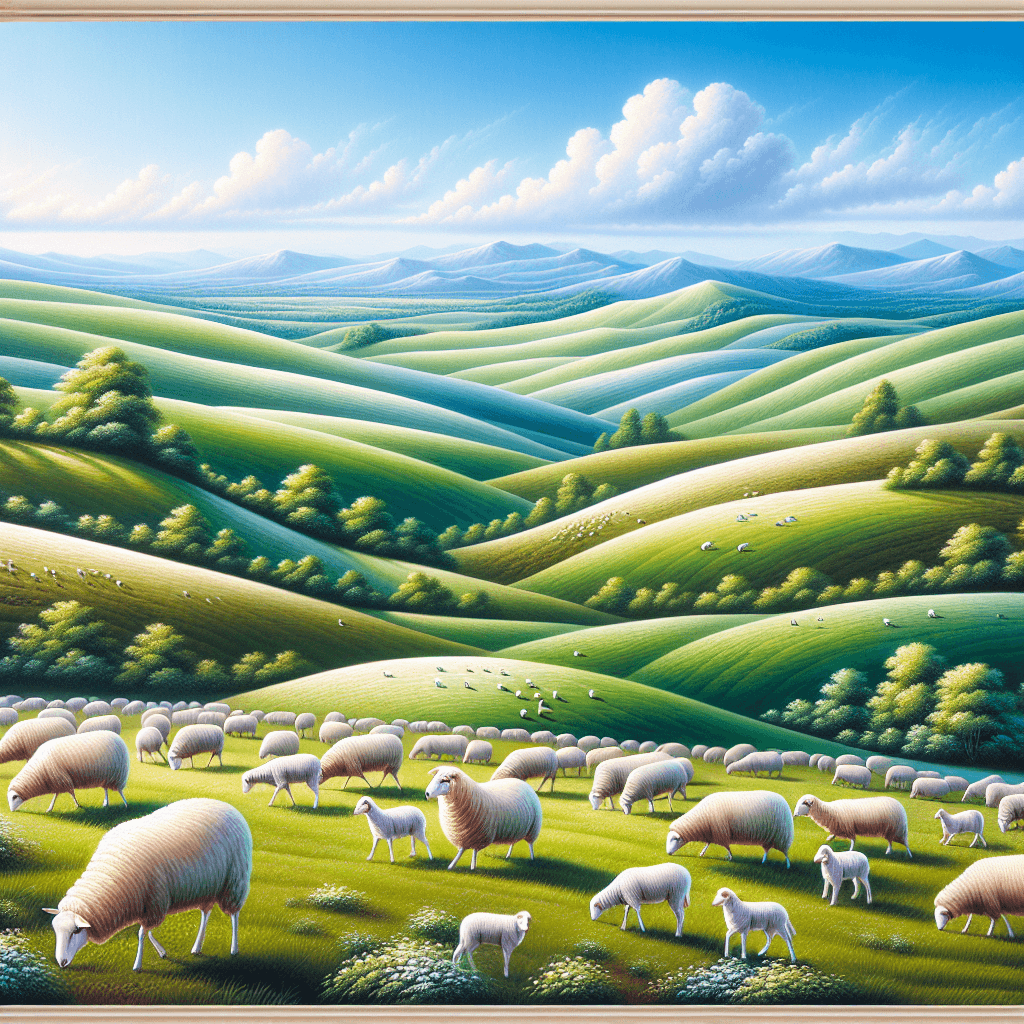Pastoral Sheep Meadow Number Painting