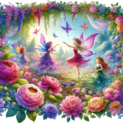 Playful Garden Fairies Paint By Numbers