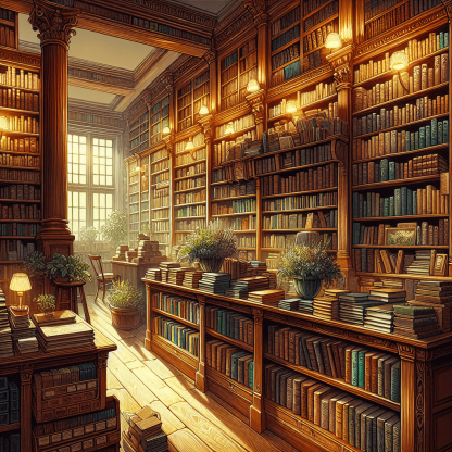 Charming Old Bookstore Number Painting